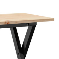 Produktbild för Soffbord X-ram 110x40x45 cm massiv furu och stål