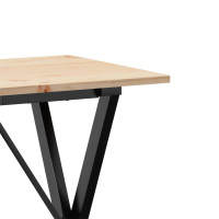 Produktbild för Matbord X-ram 80x50x75 cm massiv furu och stål