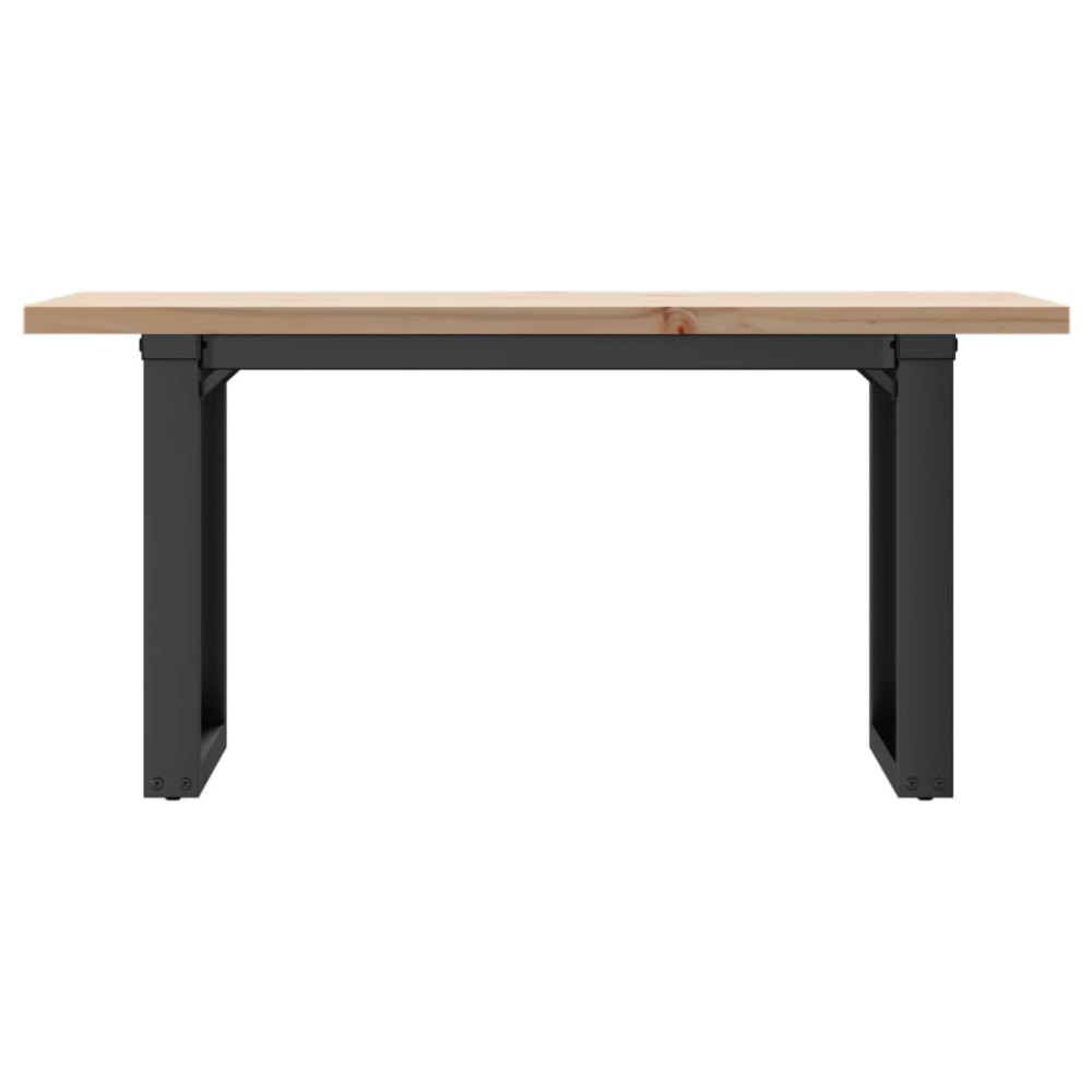 Produktbild för Soffbord O-ram 90x40x45,5 cm massiv furu och stål