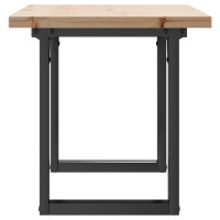 Produktbild för Soffbord O-ram 90x40x45,5 cm massiv furu och stål