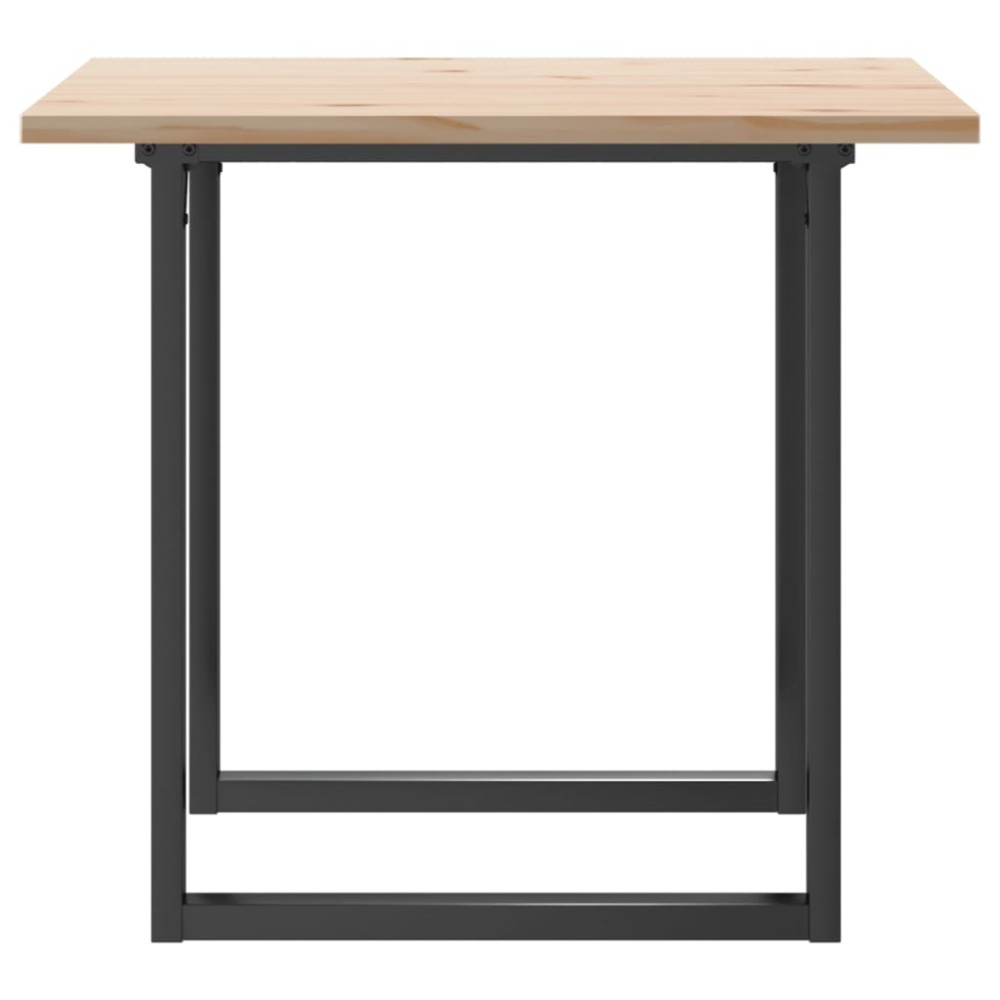 Produktbild för Matbord O-ram 80x80x75,5 cm massiv furu och stål