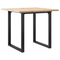 Produktbild för Matbord O-ram 80x80x75,5 cm massiv furu och stål
