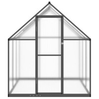 Produktbild för Växthus med ram antracit 169x169x195 cm aluminium