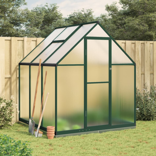 vidaXL Växthus med ram grön 169x169x202 cm aluminium