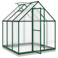Produktbild för Växthus med ram grön 169x169x202 cm aluminium