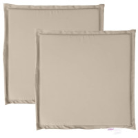 Produktbild för Sittdynor för trädgården 2 st taupe 45x45x2 cm fyrkantig