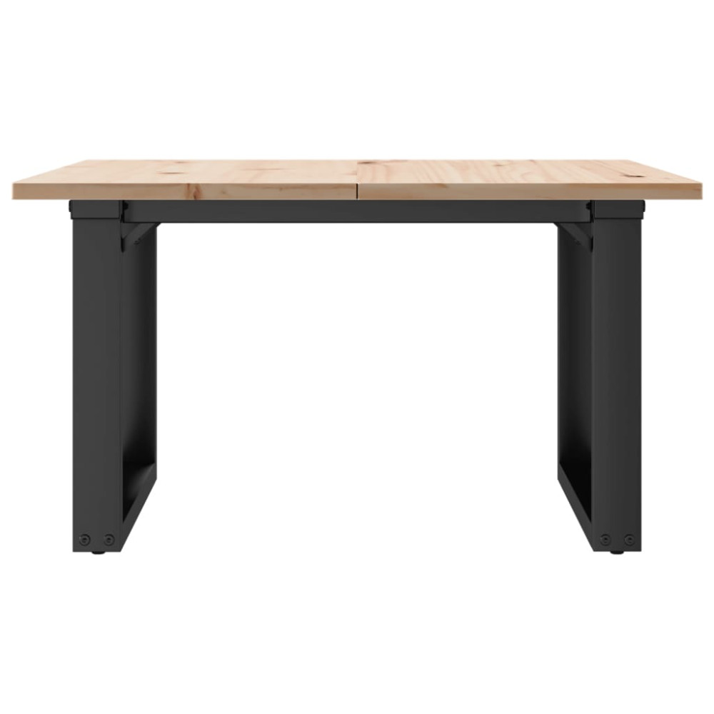 Produktbild för Soffbord O-ram 60x60x40 cm massiv furu och stål