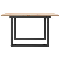 Produktbild för Soffbord O-ram 60x60x40 cm massiv furu och stål