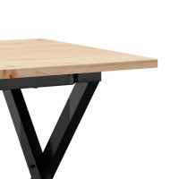 Produktbild för Soffbord X-ram 100x50x45 cm massiv furu och stål