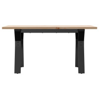 Produktbild för Soffbord Y-ram 80x50x40 cm massiv furu och stål