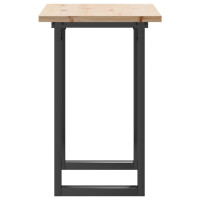 Produktbild för Matbord O-ram 80x50x75,5 cm massiv furu och stål