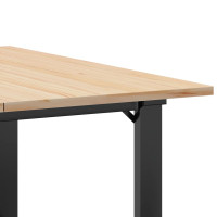 Produktbild för Soffbord O-ram 90x90x45 cm massiv furu och stål
