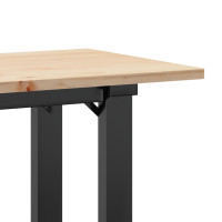 Produktbild för Soffbord O-ram 110x40x45 cm massiv furu och stål