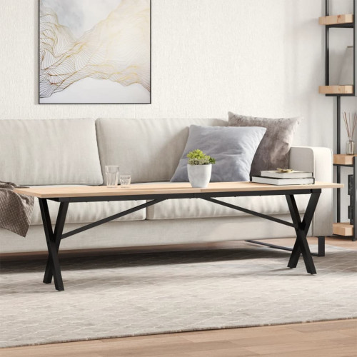 vidaXL Soffbord X-ram 160x40x45 cm massiv furu och stål