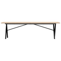 Produktbild för Soffbord X-ram 160x40x45 cm massiv furu och stål