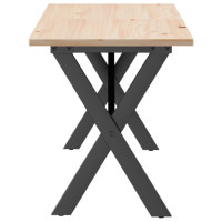Produktbild för Soffbord X-ram 160x40x45 cm massiv furu och stål