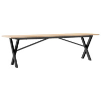 Produktbild för Soffbord X-ram 160x40x45 cm massiv furu och stål