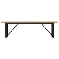 Produktbild för Soffbord O-ram 160x40x45,5 cm massiv furu och stål