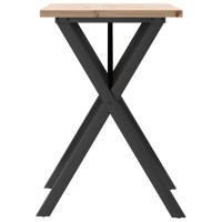 Produktbild för Matbord X-ram 80x50x75,5 cm massiv furu och stål