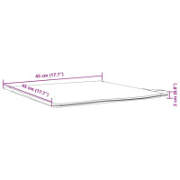 Produktbild för Sittdynor för trädgården 4 st ljusgrå 45x45x2 cm fyrkantig