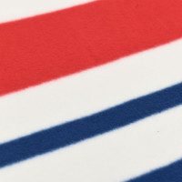 Produktbild för Picknickfilt vikbar röd och blå randig 200x200 cm sammet