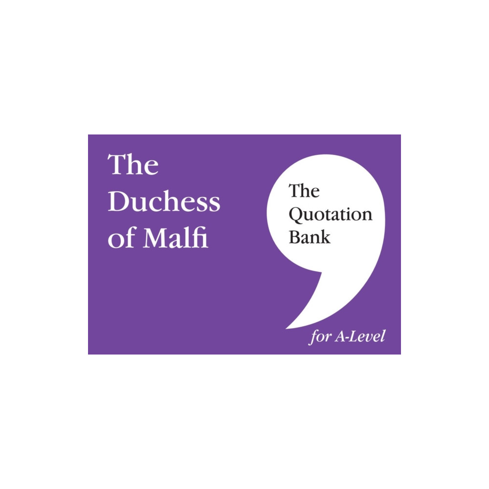 Produktbild för The Quotation Bank: The Duchess of Malfi (häftad, eng)