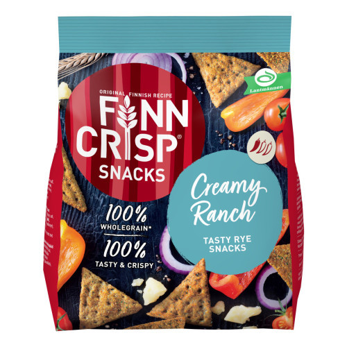 Finn Crisp Rye Snacks Creamy Ranch 150G (Utgånget datum)