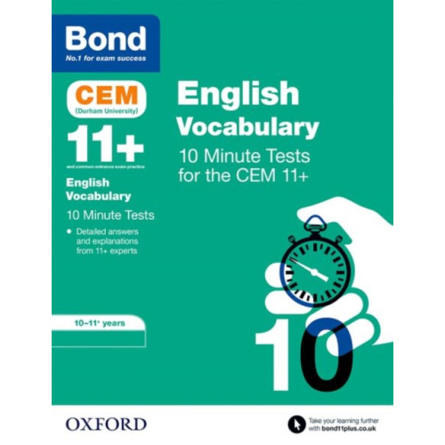 Oxford University Press Bond 11+ CEM Vocabulary 10 Minute Tests: Ready for the 2026 Cambridge Select Insight exam (häftad, eng)