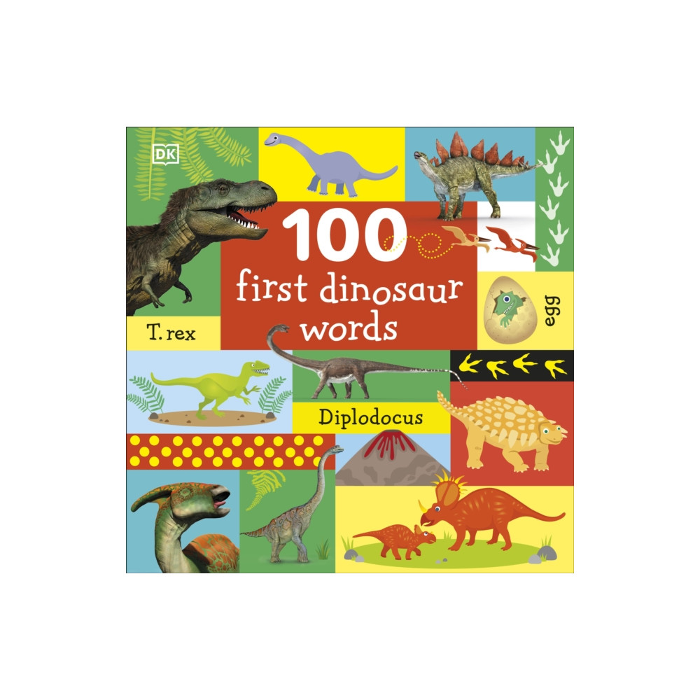 Produktbild för 100 First Dinosaur Words (bok, board book, eng)