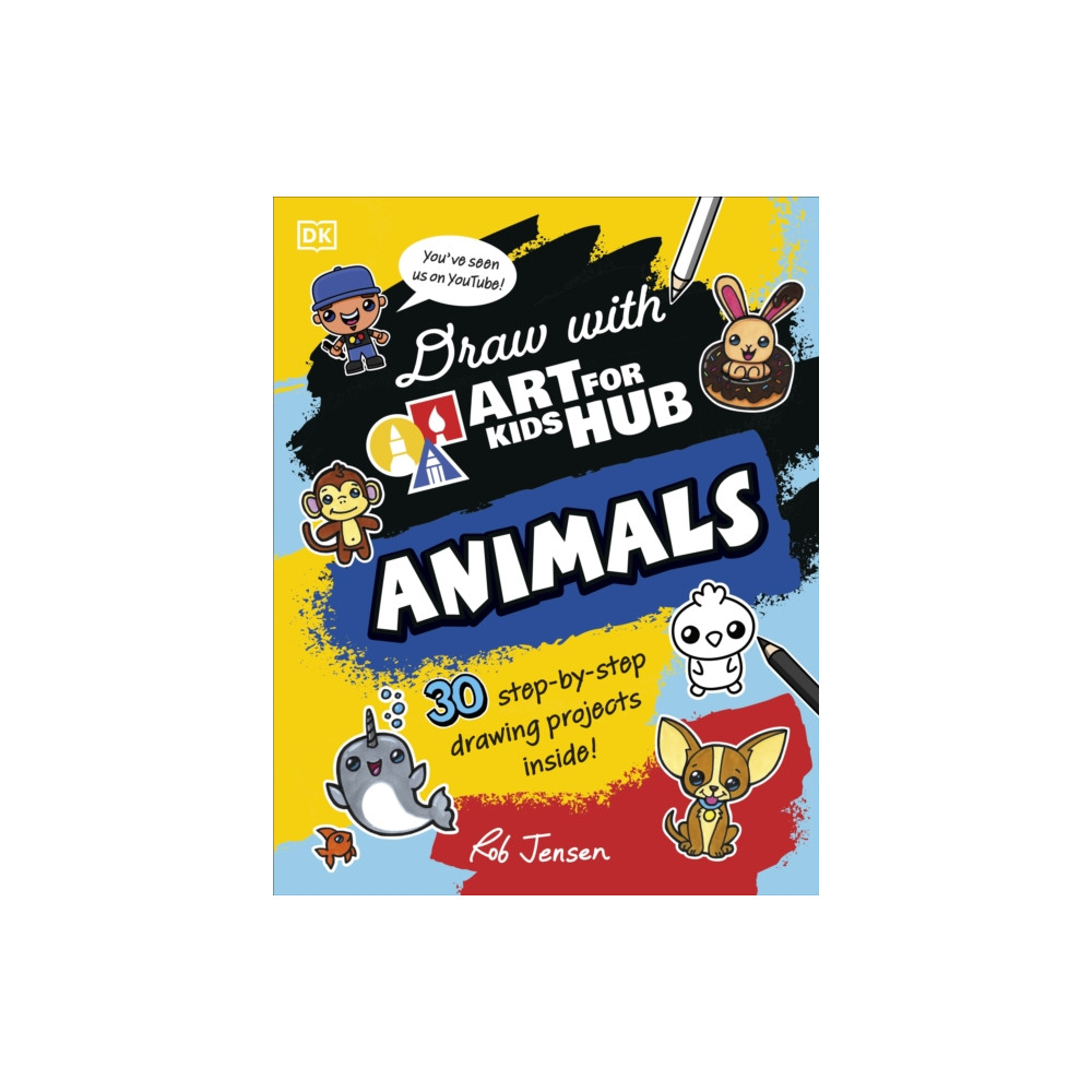 Produktbild för Draw with Art for Kids Hub Animals (häftad, eng)