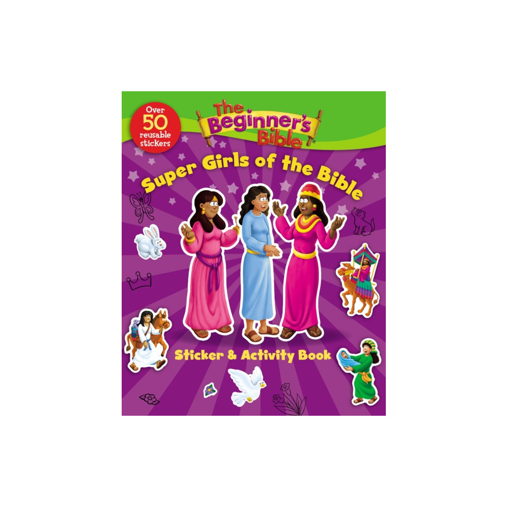 Produktbild för The Beginner's Bible Super Girls of the Bible Sticker and Activity Book (häftad, eng)