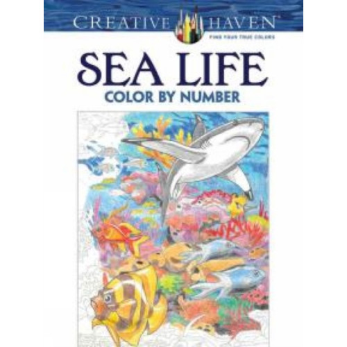 Dover publications inc. Creative Haven Sea Life Color by Number Coloring Book (häftad)