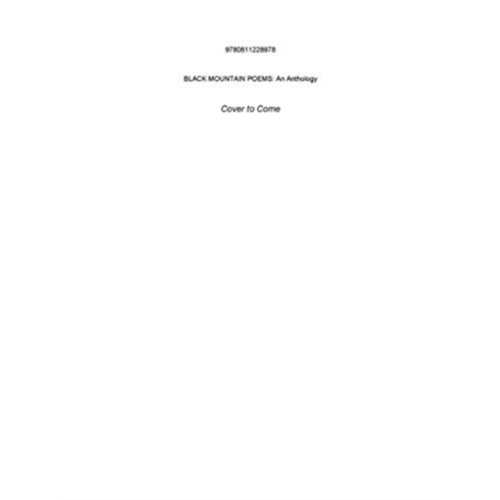 New Directions Publishing Corporation Black Mountain Poems (häftad, eng)