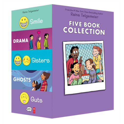 Scholastic US Raina Telgemeier Five Book Collection: Smile, Drama, Sisters, Ghosts, Guts (häftad, eng)