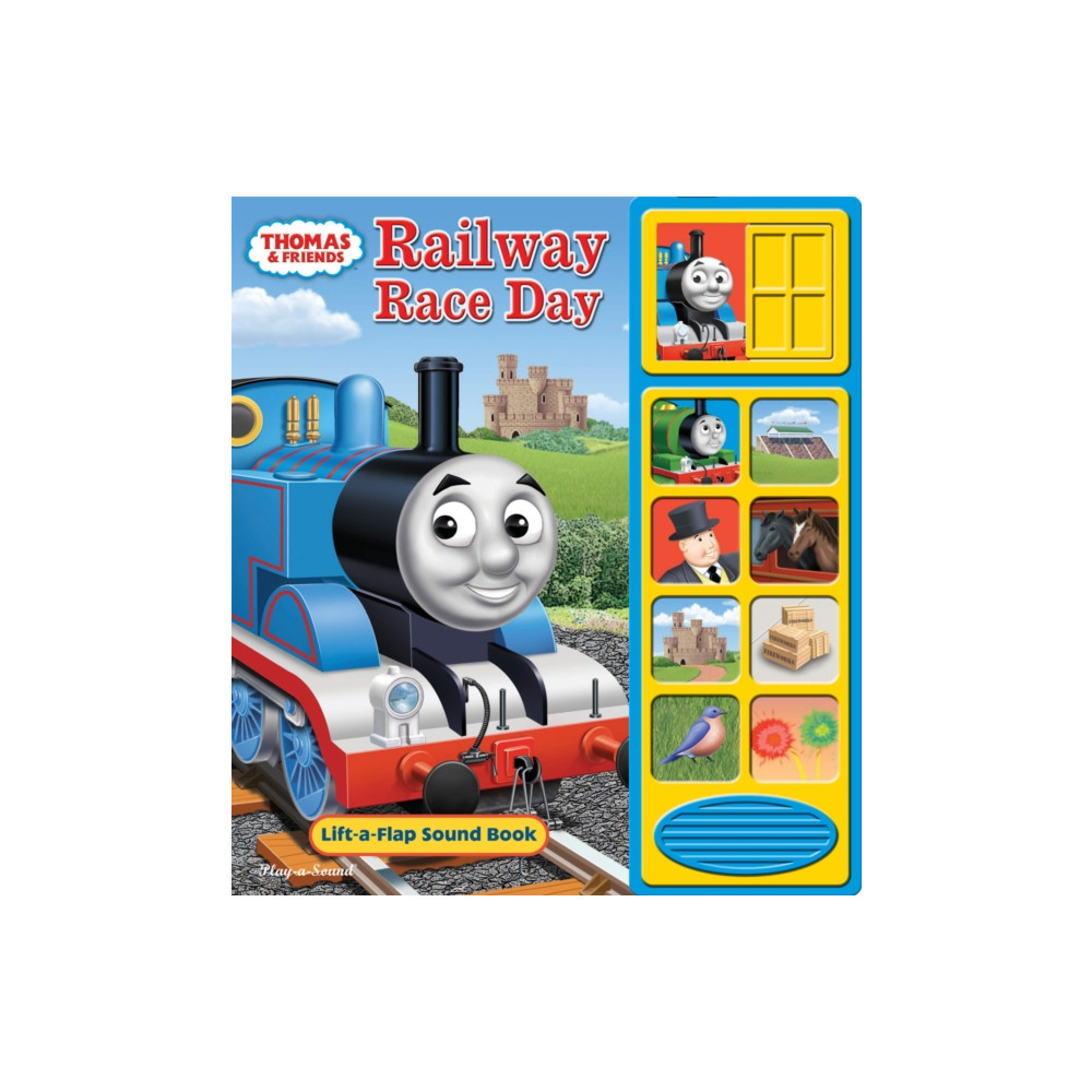 Produktbild för Thomas & Friends: Railway Race Day Lift-a-Flap Sound Book (bok, board book, eng)