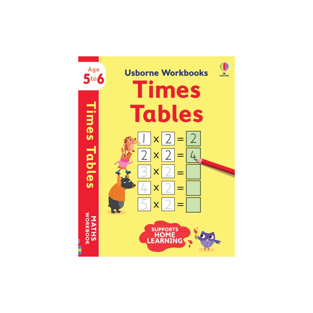 Produktbild för Usborne Workbooks Times tables 5-6 (häftad, eng)