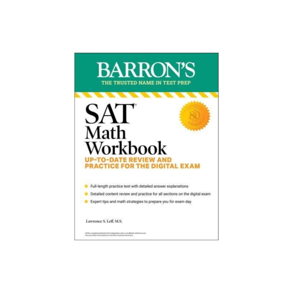 Produktbild för SAT Math Workbook: Up-to-Date Practice for the Digital Exam (häftad, eng)