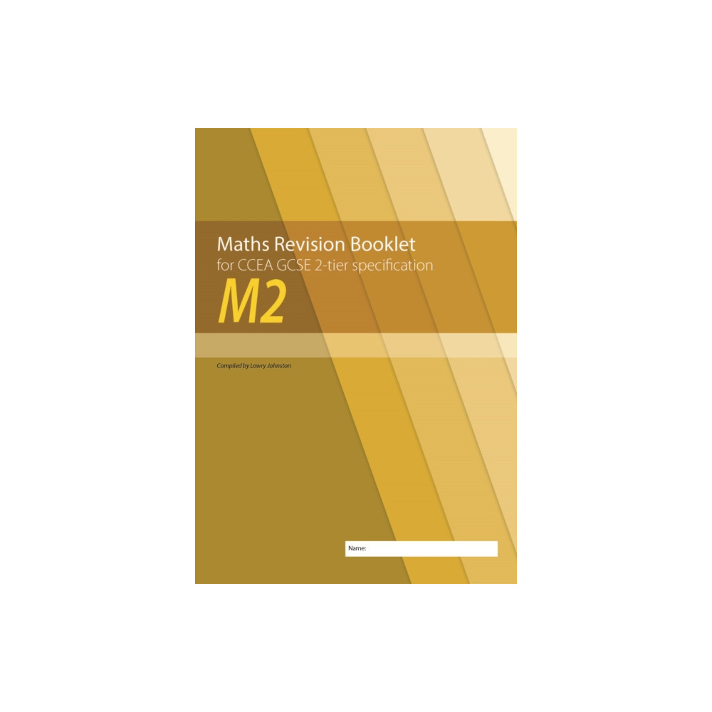 Produktbild för M2 Maths Revision Booklet for CCEA GCSE 2-tier Specification (häftad, eng)