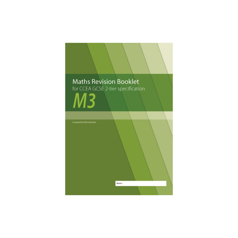 Produktbild för Maths Revision Booklet M3 for CCEA GCSE 2-tier Specification (häftad, eng)