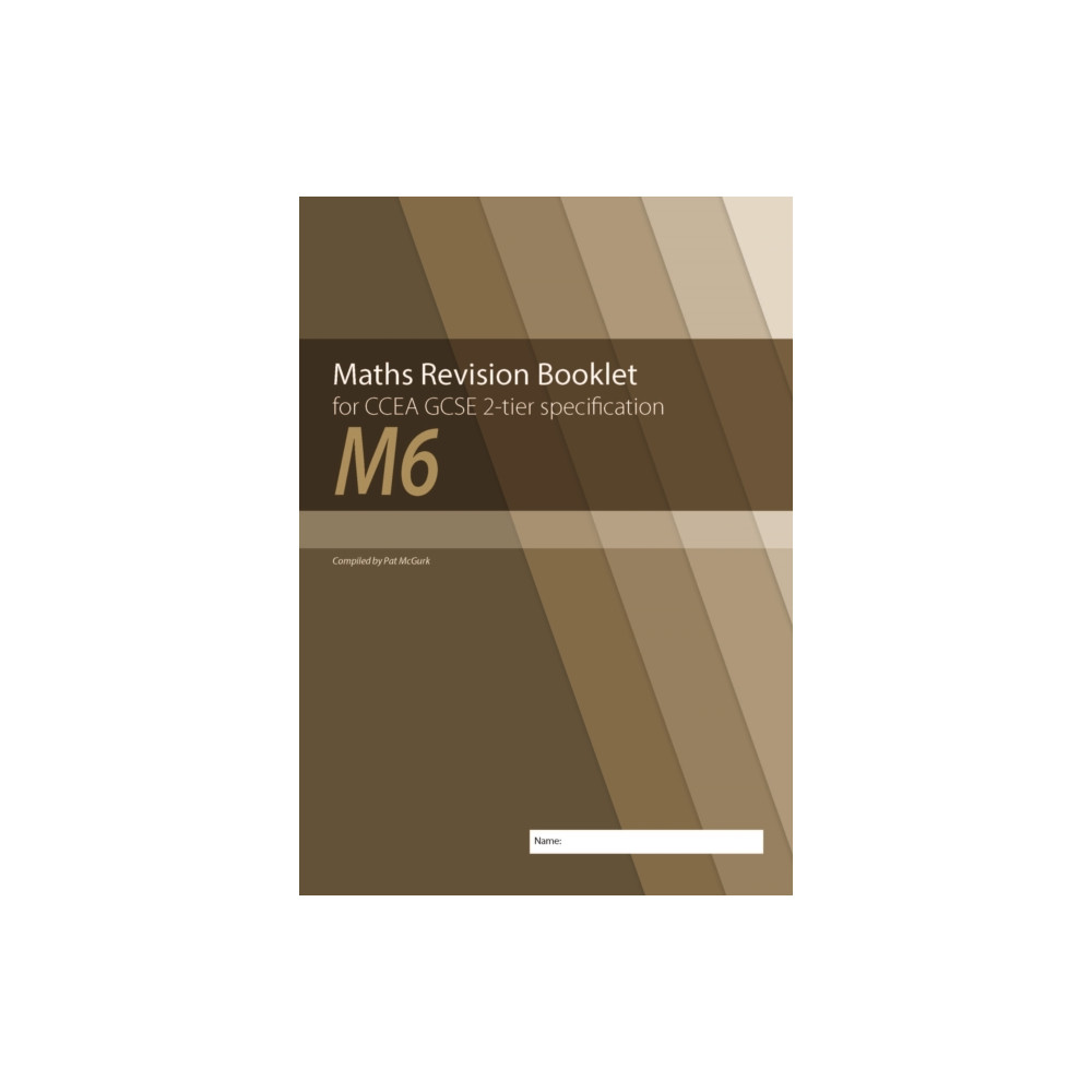 Produktbild för Maths Revision Booklet M6 for CCEA GCSE 2-tier Specification (häftad, eng)