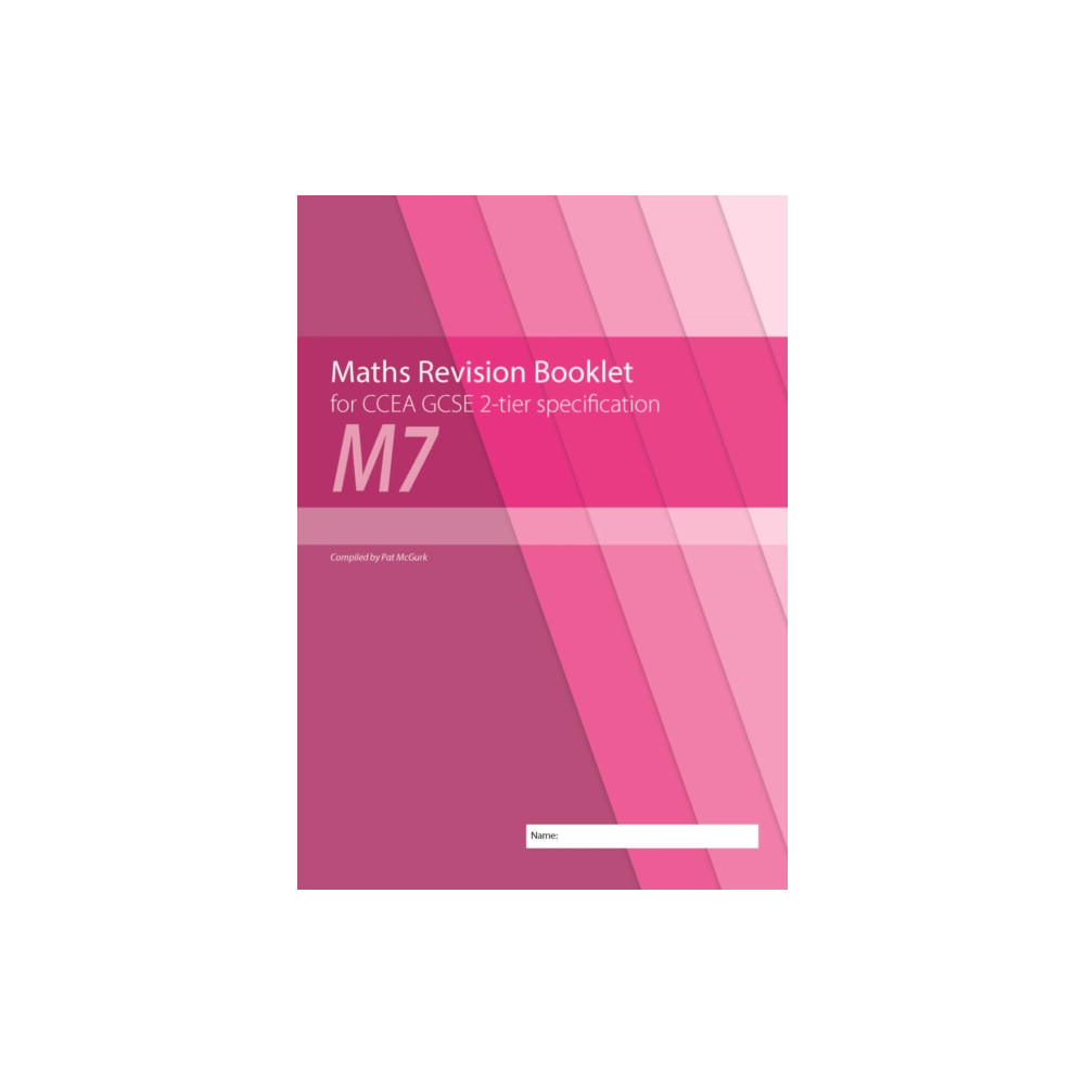 Produktbild för Maths Revision Booklet M7 for CCEA GCSE 2-tier Specification (häftad, eng)