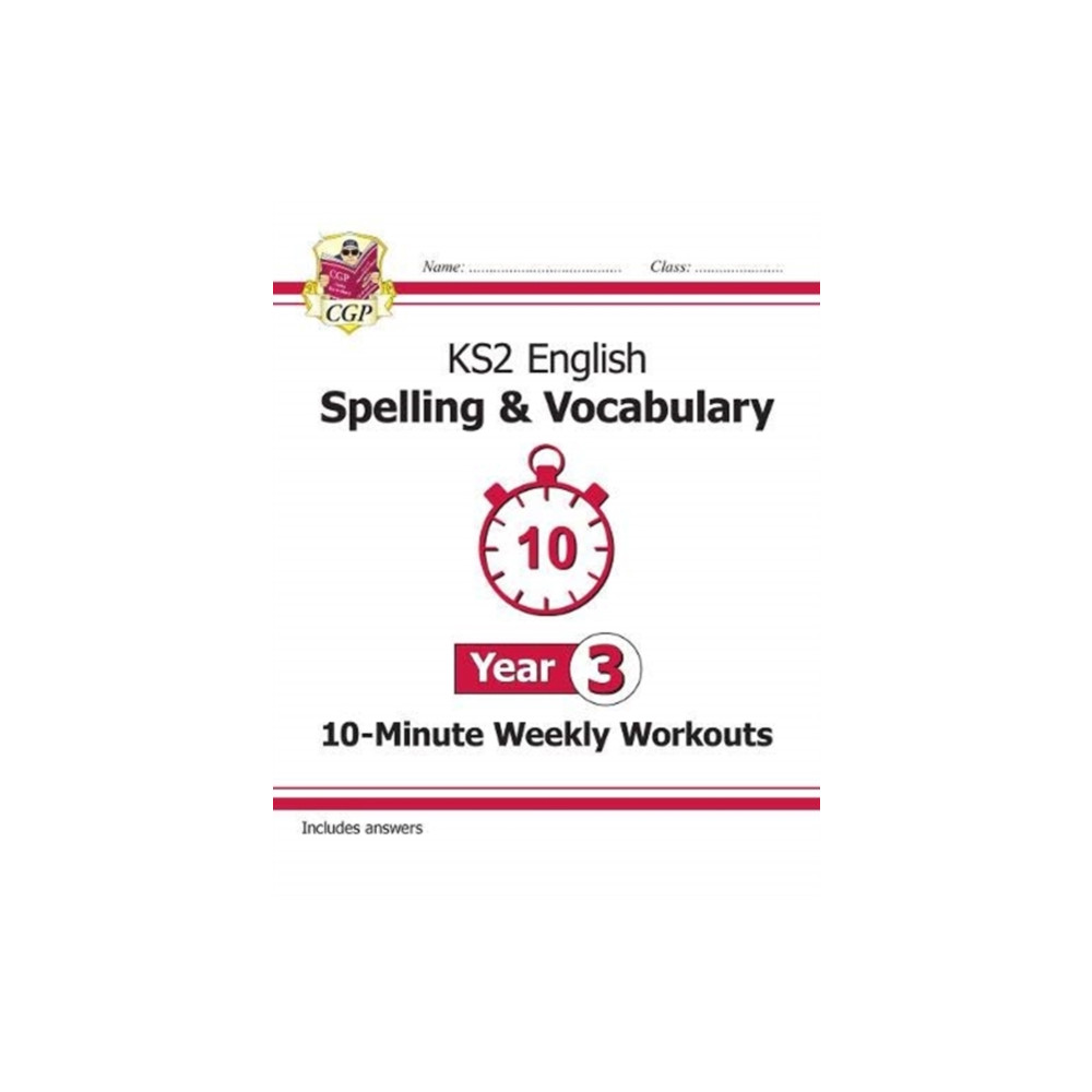 Produktbild för KS2 Year 3 English 10-Minute Weekly Workouts: Spelling & Vocabulary (häftad, eng)