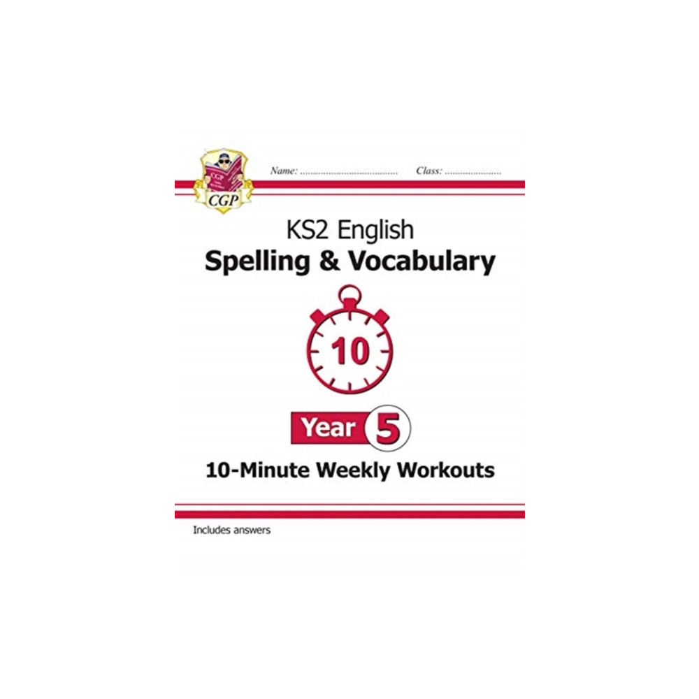 Produktbild för KS2 Year 5 English 10-Minute Weekly Workouts: Spelling & Vocabulary (häftad, eng)