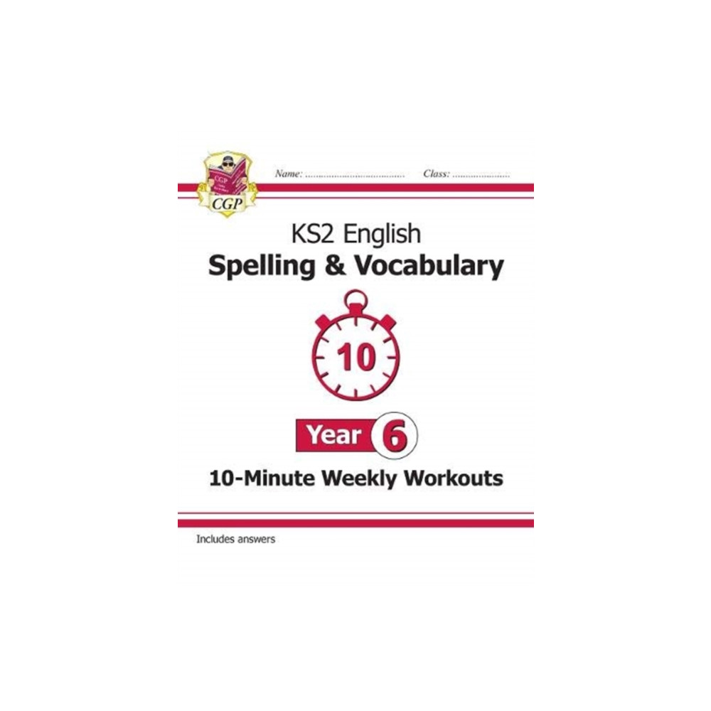 Produktbild för KS2 Year 6 English 10-Minute Weekly Workouts: Spelling & Vocabulary (häftad, eng)