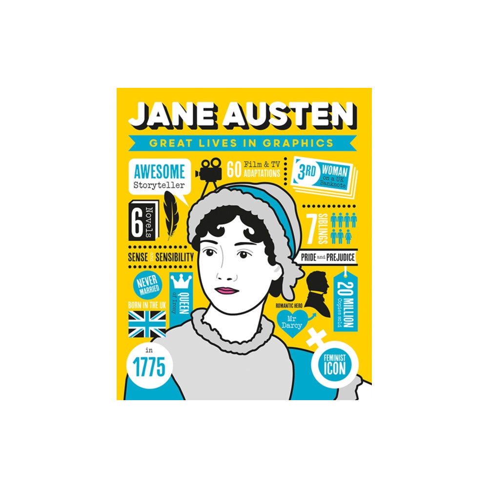 Produktbild för Great Lives in Graphics: Jane Austen (inbunden, eng)