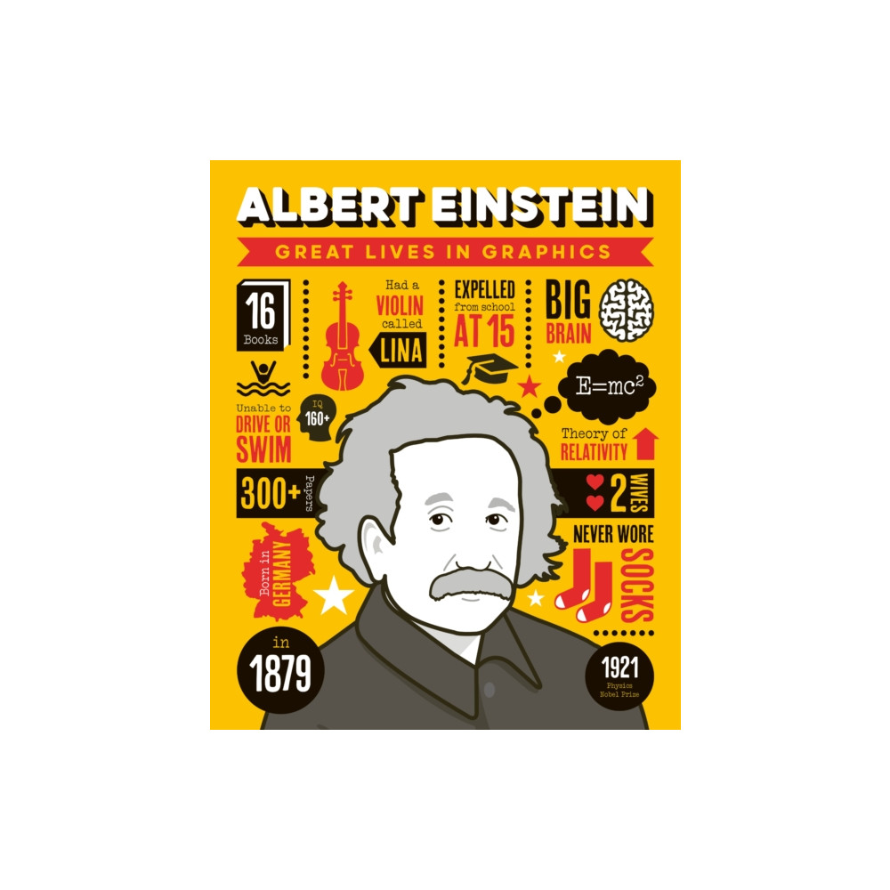 Produktbild för Great Lives in Graphics: Albert Einstein (inbunden, eng)