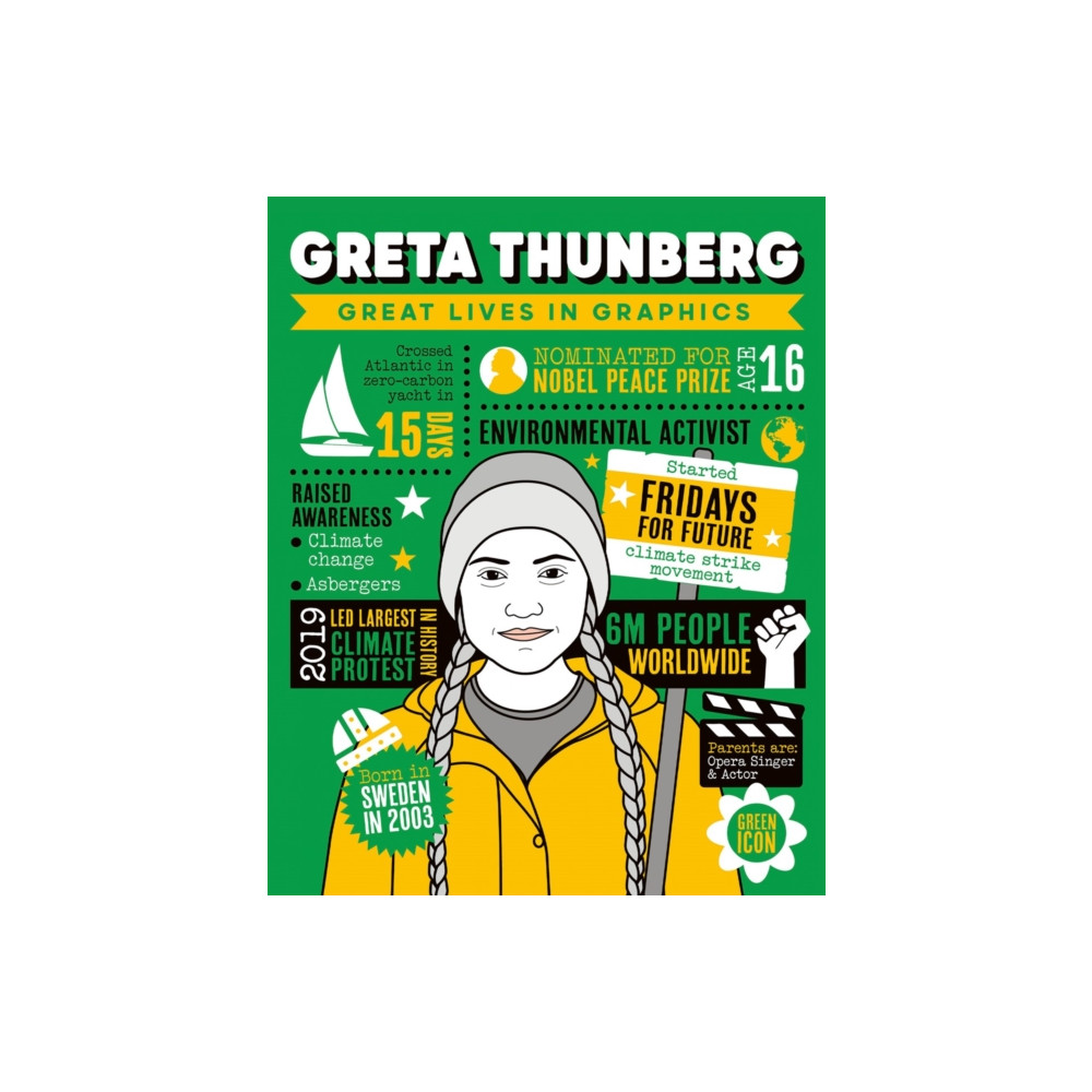Produktbild för Great Lives in Graphics: Greta Thunberg (inbunden, eng)