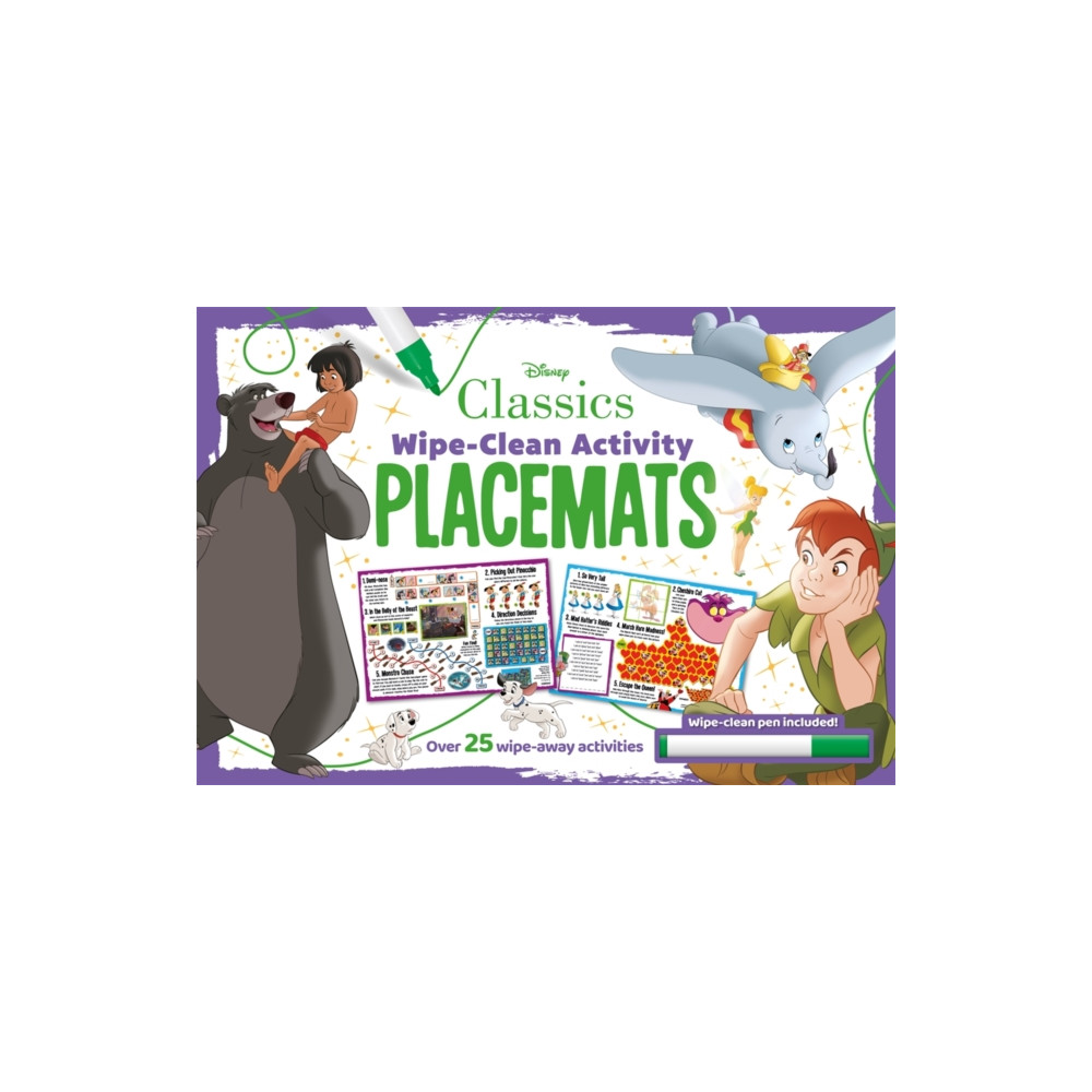 Produktbild för Disney Classics: Wipe-Clean Activity Placemats (häftad, eng)