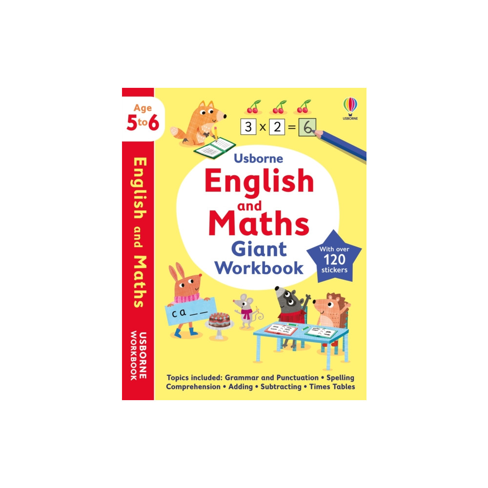 Produktbild för Usborne English and Maths Giant Workbook 5-6 (häftad, eng)