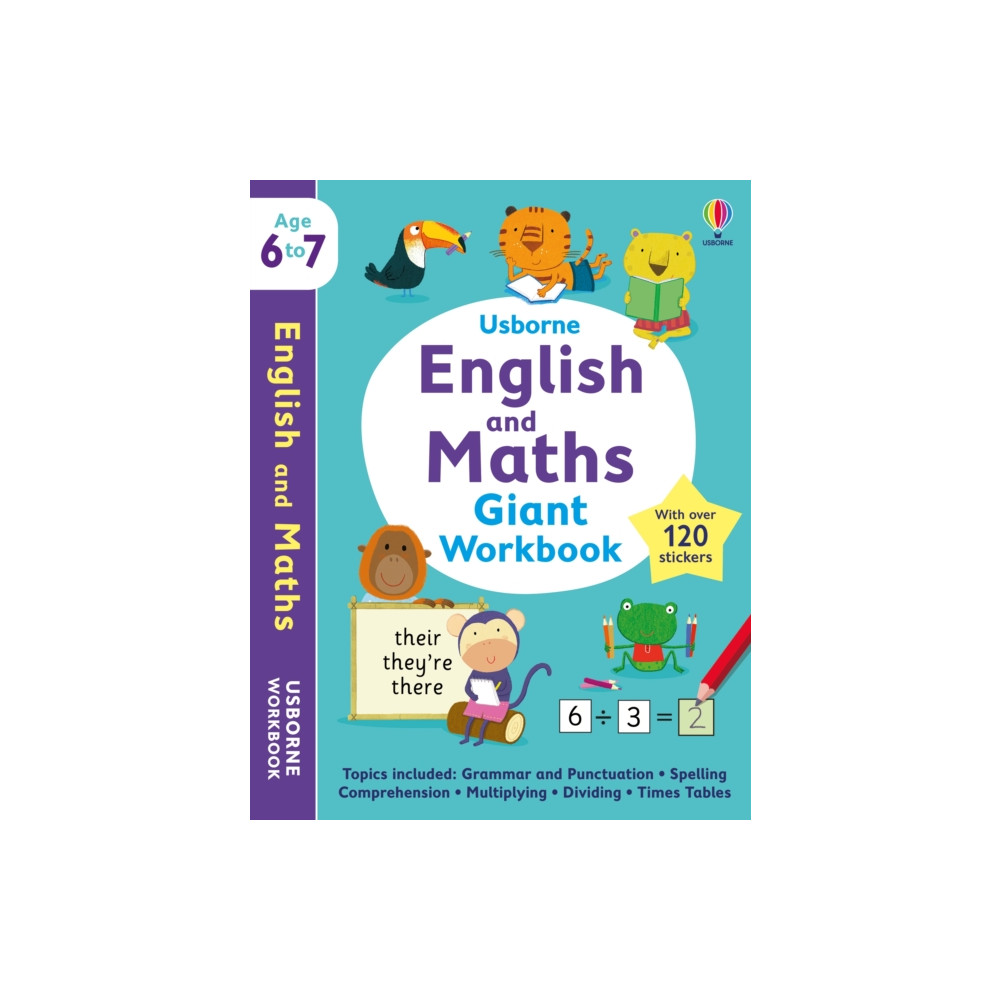 Produktbild för Usborne English and Maths Giant Workbook 6-7 (häftad, eng)
